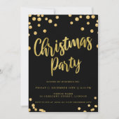 Invitation Gold Black Christmas Corporate Fête (Devant)