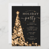 Invitation Gold Black Christmas Tree Company (Devant)