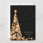 Invitation Gold Black Christmas Tree Company (Dos)
