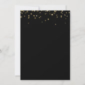 Invitation Gold Black Confetti Formal Surprise 50e anniversai (Dos)