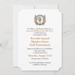 Invitation Gold Black Corporate Golf Tournament