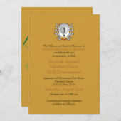 Invitation Gold Black Corporate Golf Tournament (Devant / Derrière)