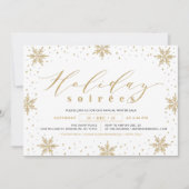Invitation Gold & Black Corporate Holiday Soiree Party (Devant)