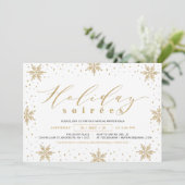 Invitation Gold & Black Corporate Holiday Soiree Party (Debout devant)