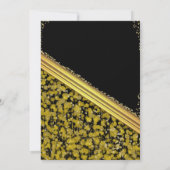 Invitation Gold & Black Elegant Glam Engagement Party (Dos)