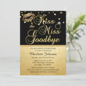 Invitation Gold Black Kiss the Miss Goodbye Fête des mariées (Debout devant)