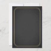 Invitation Gold & Black Meurtre Mystery Jeu Anniversaire (Dos)