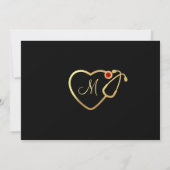 Invitation Gold Black Modern Nursing School Graduation Party (Dos)