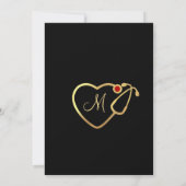 Invitation Gold Black Modern Nursing School Graduation Party (Dos)