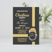 Invitation Gold Black Noël (Debout devant)