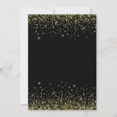 Invitation Gold Black Parties scintillant Anniversaire Masque (Dos)