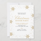 Invitation Gold & Black | Réveillon de Noël Moderne et Chic (Devant)