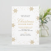 Invitation Gold & Black | Réveillon de Noël Moderne et Chic (Debout devant)