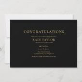 Invitation Gold Black RN Nursing 3 Photo Graduation Party (Dos)