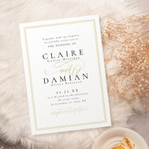 Gold Black Simple Elegance Romantique Script Maria