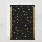 Invitation Gold Black Sparkings Joyeux Noël Party (Dos)