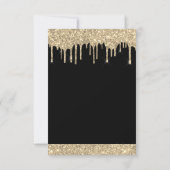 Invitation Gold Black Sparkle Parties scintillant Sweet 16 En (Dos)