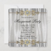Invitation Gold Black White Masquerade Party (Dos)