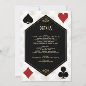Invitation Gold Black White Vegas Casino Bachelorette Week-en (Dos)