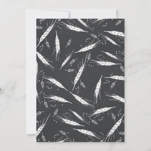 Invitation Gold Blé Russe Modern Fall Engagement Party (Dos)