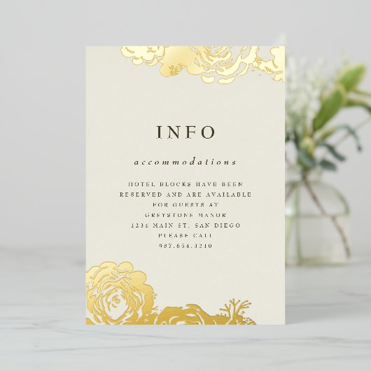 Invitation Gold Blooms (Debout devant)