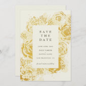 Invitation Gold Blooms FAUX Foil (Devant / Derrière)