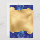 Invitation Gold Blue 70th Birthday Party (Dos)