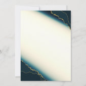 Invitation Gold Blue Agate Graduation Party 3 Photo (Dos)