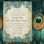 Invitation Gold Blue Green Paisley Peacock Mariage Non Peacoc<br><div class="desc">Emerald Vintage Paisley Peacock et Gold Elegant Roaring 20's ou Gatsby Mariage Blue Green et Gold Vintage Paisley Motif.</div>