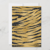 Invitation Gold Blue Silver Parties scintillant Fête de chauf (Dos)