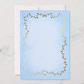 Invitation Gold Blue Storybook Mariage Citrouille blanc (Dos)