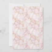 Invitation Gold Blush Pink Rose Petals Floral Birthday   (Dos)