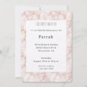 Invitation Gold Blush Pink Rose Petals Floral Birthday   (Devant)