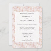 Invitation Gold Blush Pink Rose Petals Floral Wedding (Devant)