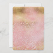 Invitation Gold Blush rose magique Unicorn Anniversaire (Dos)