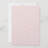 Invitation Gold Blush rose Petits Coeurs Anniversaire (Dos)