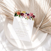 Invitation Gold Boho Floral Bridesmaids Luncheon Douche