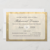 Invitation Gold Bokeh | Dîner de répétition (Devant)