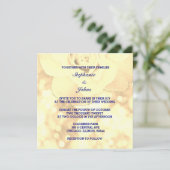 Invitation Gold Bokeh Ivory Sepia Floral Parties scintillant  (Debout devant)