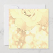 Invitation Gold Bokeh Ivory Sepia Floral Parties scintillant  (Dos)