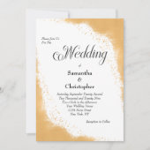 Invitation Gold Border Moderne Élégant Mariage de calligraphi (Devant)