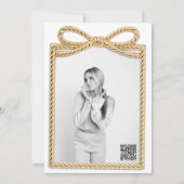 Invitation Gold Bow Cadeau cadeau cadeau boîte Sweet 16 Party (Dos)