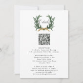 Invitation Gold Bow & Greenery Garland Wedding All in One (Dos)