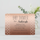 Invitation Gold Bronze Quatrefoil (Debout devant)