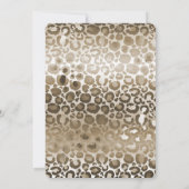 Invitation Gold Brown Leopard Poster de animal Anniversaire (Dos)