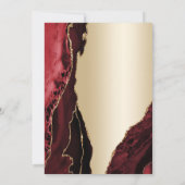 Invitation Gold Burgundy Red Agate Surprise 80e anniversaire (Dos)