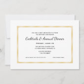 Invitation Gold Business Professional Cocktails & Dîner (Devant)