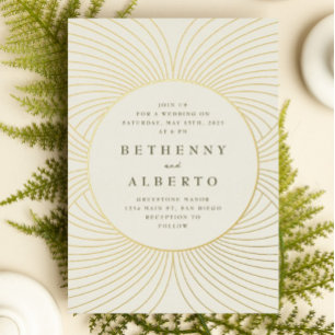 Invitation Gold Byzantine Mariage Foil