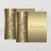 Invitation Gold Calla Lily 50e Anniversaire d'or (Devant / Derrière)