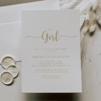 Gold Calligraphy C'est un Baby shower de fille